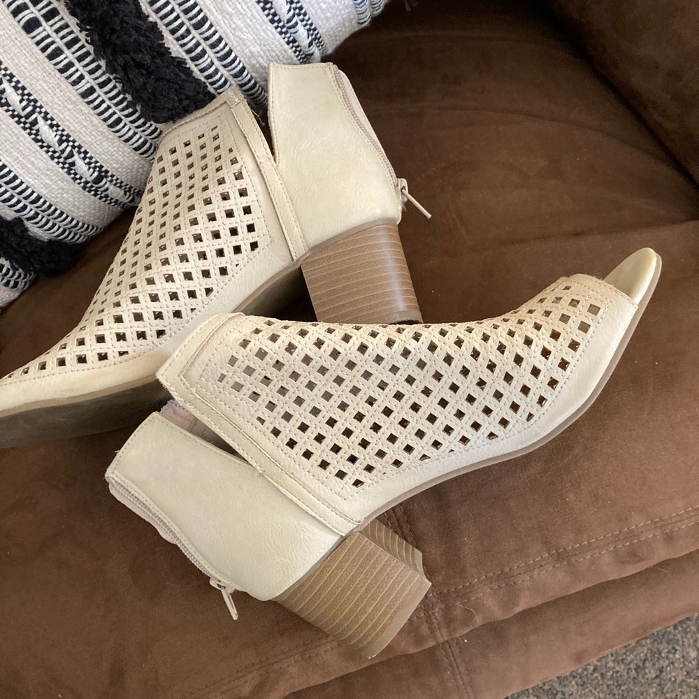 Rampage peep toe bootie